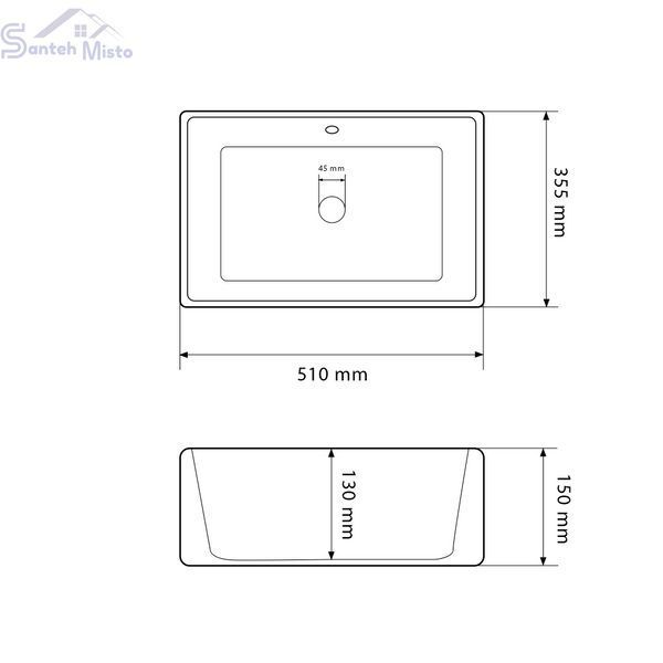 Умывальник (раковина) VBI CASTELLO WHITE накладной VBI-012901 фото