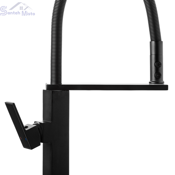 Комплект кухонной мойки Kraft HM 6845 NANO BLACK SM3722 фото