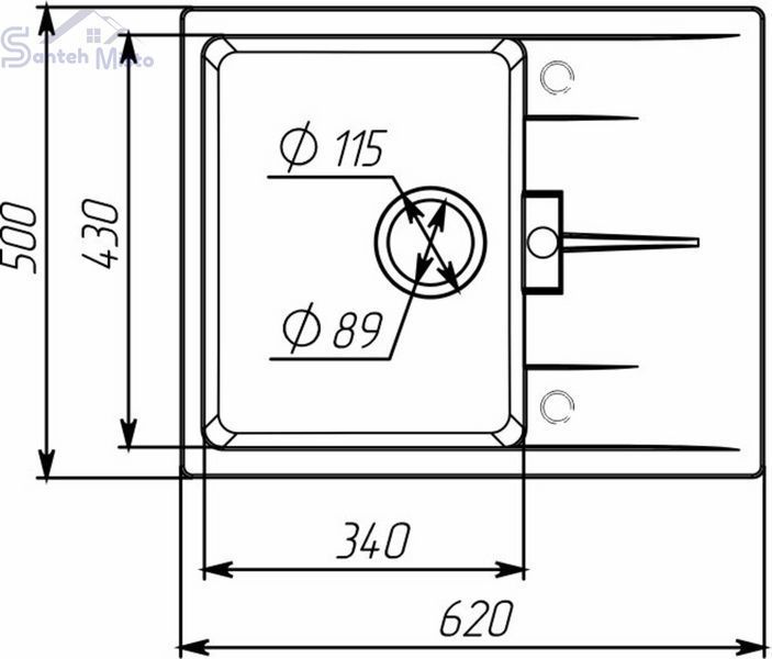 Гранитная мойка для кухни VALESO ZIRKONE 6250 матовая Графит 49127 фото