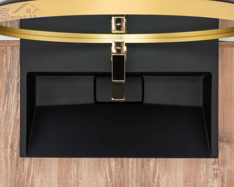 Умывальник (раковина) REA GOYA 60 BLACK MATТ накладной подвесной REA-U8779 фото