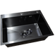 Комплект кухонної мийки Kraft NANO BLACK PVD HS60*45 (3.0/1.0 мм) Decor SM4064 фото 5