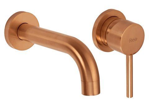 Змішувач для раковини (умивальника) REA LUNGO BRUSHED COPPER + BOX прихованого монтажу REA-B4600 фото