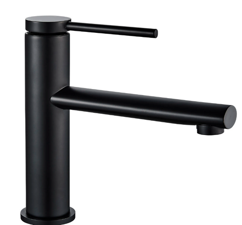 Змішувач для раковини (умивальника) REA OVAL BLACK чорний низький REA-B6516 фото