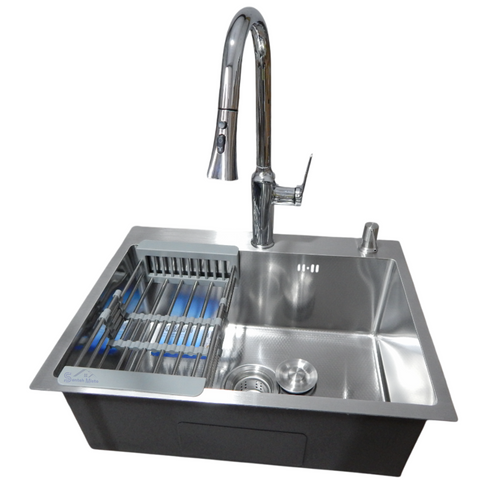 Комплект кухонной мойки Kraft HM 6045 DECOR (3.0/1.0 мм) SM25301 фото