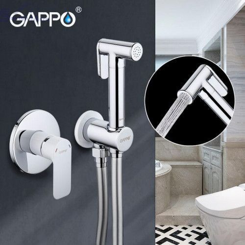 Встраиваемый гигиенический душ GAPPO G7248, белый/хром 464 фото