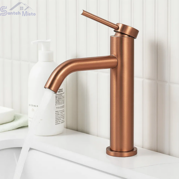 Смеситель для раковины (умывальника) REA CLIF BRUSHED COPPER низкий REA-B2087 фото