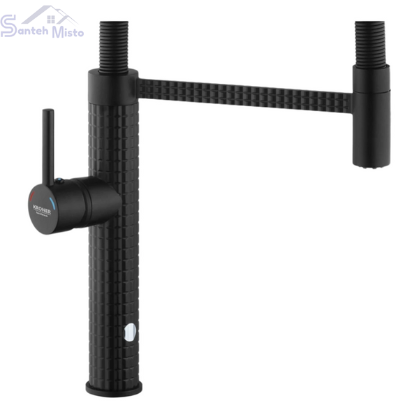 Комплект кухонной мойки&nbsp;Kroner KRP Schwarze - 50[50HM PVD (3.0/1.0 мм)&nbsp; SM701 фото