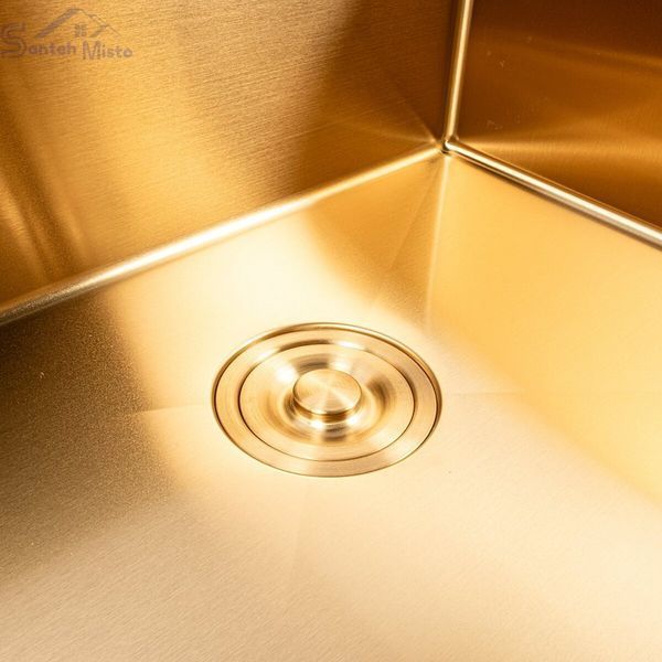 Кухонная мойка нержавеющая сталь PVD Gold для кухни VALESO 60*50 Handmade 3.0/0.8 54062 фото