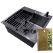 Кухонна мийка Kraft HM 50х50 NANO BLACK PVD (3.0/1.0 мм) Decor SМ482 фото 1