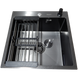 Кухонна мийка Kraft HM 50х50 NANO BLACK PVD (3.0/1.0 мм) Decor SМ482 фото 2