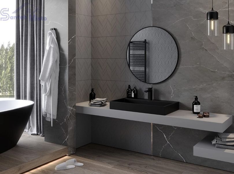 Зеркало MEXEN LOFT 85 BLACK круглое MEX-9850-085-085-000-70 фото