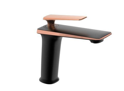 Змішувач для раковини (умивальник) MEXEN PURUS BLACK ROSE GOLD низький MEX-745800-76 фото