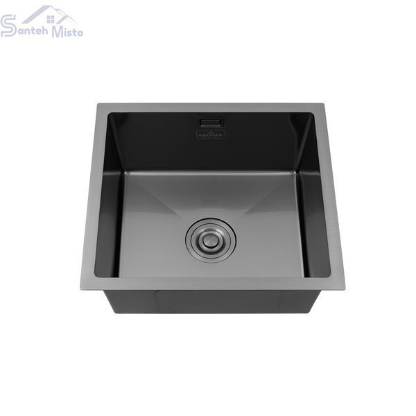 Кухонная мойка Kroner KRP Schwarze - 4843HM PVD (3.0/1.0 мм) CV022792 фото