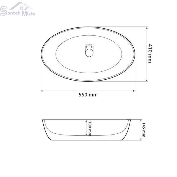 Умивальник (раковина) VBI UDINE MARBLE BLUE MATT накладний VBI-012103 фото