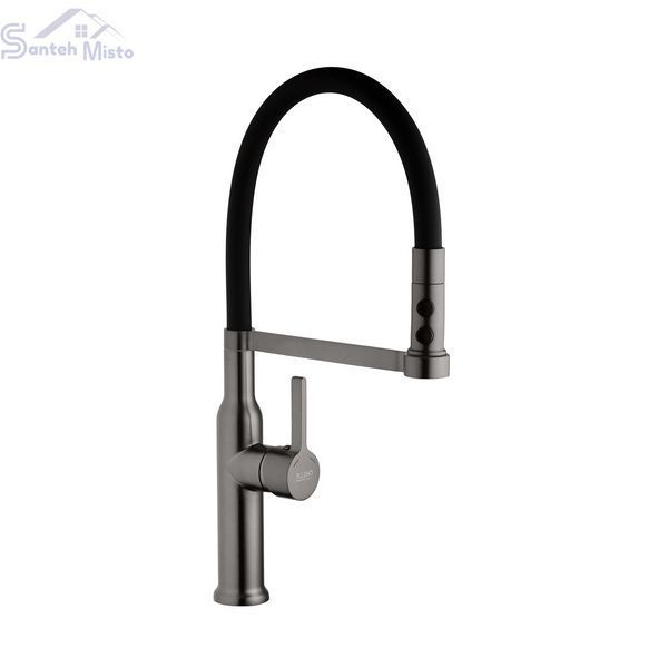 Комплект кухонної мийки Kraft NANO BLACK PVD HS50*50 (3.0/1.0 мм) декор SM2100 фото
