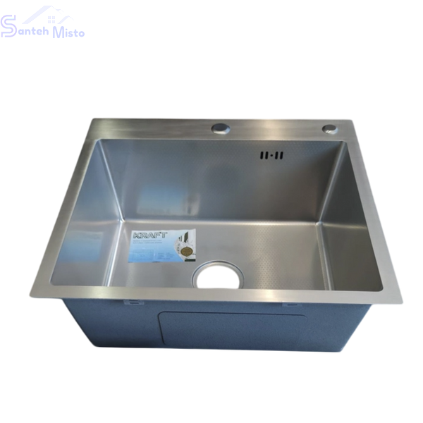 Комплект кухонної мийки Kraft KRF 5050 decor (3.0/1.0 мм) SM2074 фото