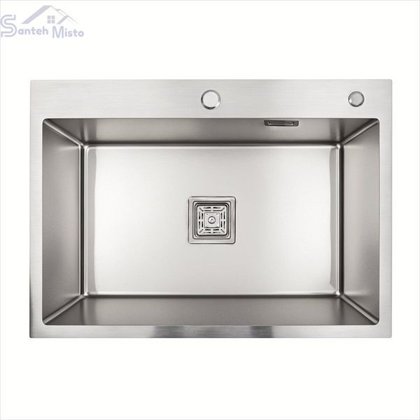Кухонная мойка нержавеющая сталь для кухни VALESO 70*50 DECOR Handmade 3.0/1.0 37673 фото