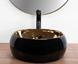 Умывальник (раковина) REA LUNA BLACK MATT GOLD накладной * REA-U3306 фото 3