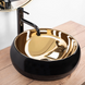 Умывальник (раковина) REA LUNA BLACK MATT GOLD накладной * REA-U3306 фото 2