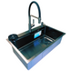 Комплект кухонной мойки Kraft HM 7546 NANO BLACK SM300 фото 6