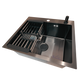 Кухонна мийка Kraft HM 50х50 NANO BLACK PVD (3.0/1.0 мм) SМ160 фото 4