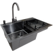 Комплект кухонної мийки Kraft&nbsp;Handmade&nbsp;- 780х480 LB&nbsp;PVD&nbsp;(3.0/1.0 мм)​​​​​​​ SM1215 фото 1