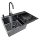 Комплект кухонної мийки Kraft&nbsp;Handmade&nbsp;- 780х480 LB&nbsp;PVD&nbsp;(3.0/1.0 мм)​​​​​​​ SM1215 фото 2
