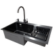 Комплект кухонной мойки KRP Schwarze - 7848RHM PVD SM1215 фото 5