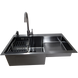 Комплект кухонной мойки KRP Schwarze - 7848RHM PVD SM1215 фото 4