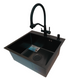 Кухонна мийка Kraft HM 50х50 NANO BLACK PVD (3.0/1.0 мм) SМ160 фото 3