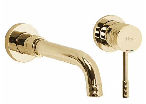 Змішувач для раковини REA LUNGO DIAMOND GOLD + BOX прихованого монтажу REA-B0539 фото