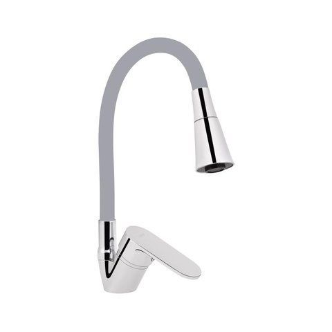 Змішувач для кухні Lidz Tani 008F3 з гнучким виливом (k40) LDTAN008F3GCR39507 Chrome/Grey SD00045611 фото