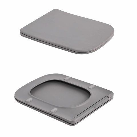 Унітаз підвісний Tern Ultra Quiet 490&times;365&times;325 мм, Stone Grey, з сидінням Slim Duroplast / Soft-close / Quick Release QT17332303ASSG Qtap SD00054289 фото