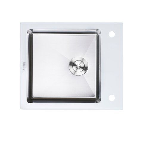 Кухонна мийка Handmade WHITE GLASS 600х510х200 23642 фото