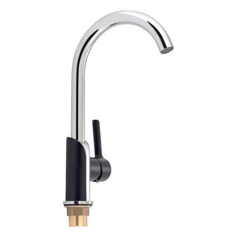Змішувач для кухні Qtap Grand QTGRABCR007F Chrome/Black 2020900804 фото