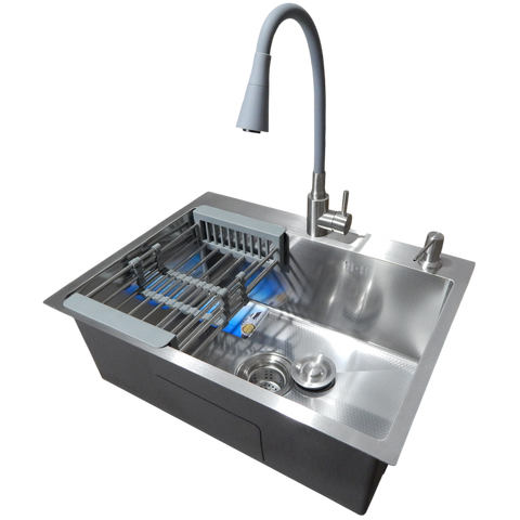 Комплект кухонной мойки Kraft HM 5448 DECOR (3.0/1.0 мм) SM20560 фото