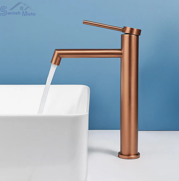 Змішувач для раковини (умивальника) REA FOSS BRUSHED COPPER високий REA-B2086 фото