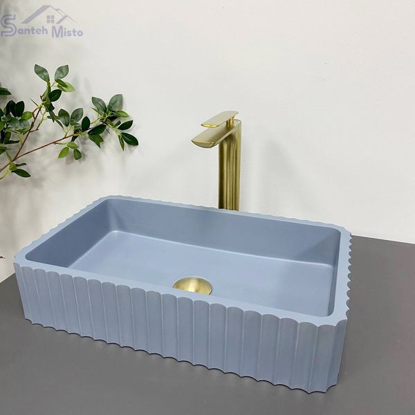 Умывальник (раковина) VBI FLORENTIA BLUE MATT накладной VBI-015003 фото