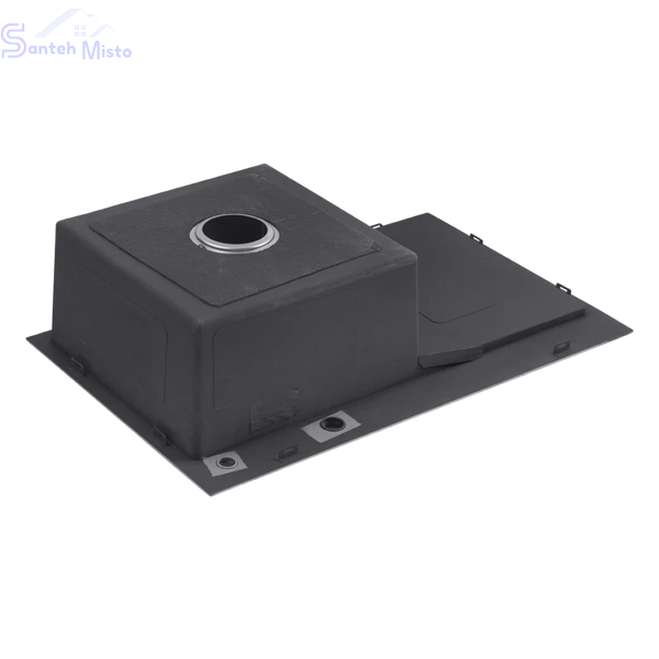 Комплект кухонной мойки Kraft - 780х480 LHM (3.0/1.0 мм)+Кухонный смеситель Kroner KRP Ersel - C03111BLK SM3380 фото