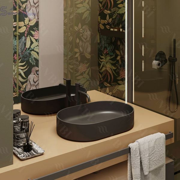 Умивальник (раковина) VBI VERONA 60 BLACK MATT накладний VBI-011303 фото