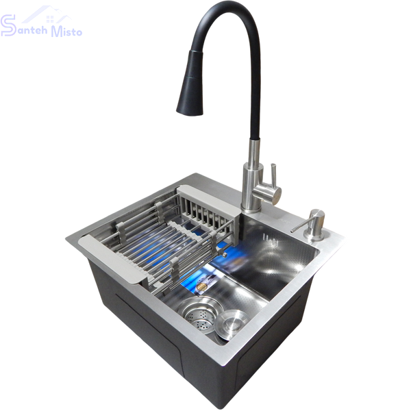Комплект кухонной мойка Kraft KRF 4540 decor (3.0/1.0 мм) SM80340 фото