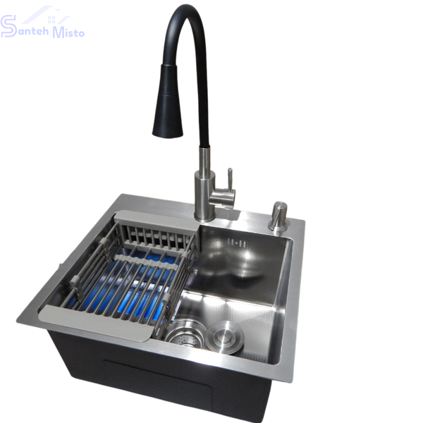Комплект кухонной мойка Kraft KRF 4540 decor (3.0/1.0 мм) SM80340 фото