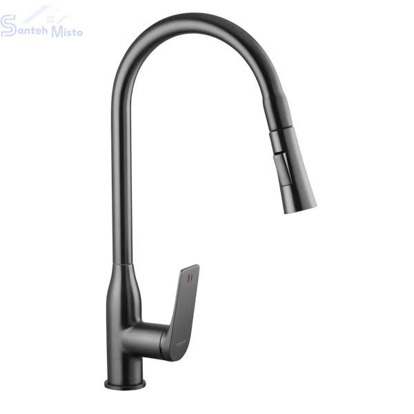 Комплект кухонної мийки KRP Schwarze - 7848RHM PVD SM0881 фото