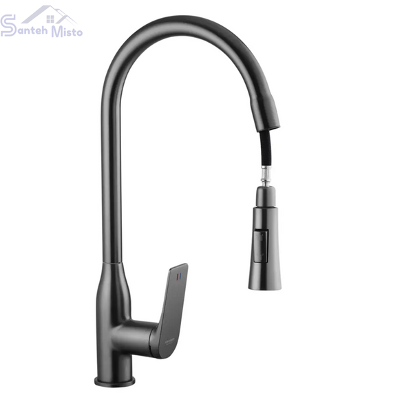 Комплект кухонної мийки KRP Schwarze - 7848RHM PVD SM0881 фото