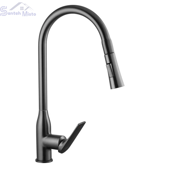 Комплект кухонної мийки KRP Schwarze - 7848RHM PVD SM0881 фото