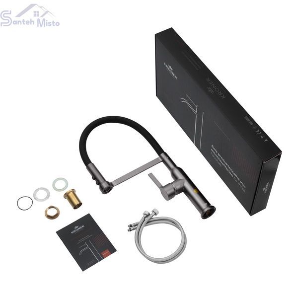 Змішувач для кухні Kroner KRP Ersel - GRP03112BLK CV035579 фото