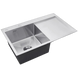 Комплект кухонной мойки Kraft - 780х480 LHM (3.0/1.0 мм)+Кухонный смеситель Kroner KRP Ersel - C03111BLK SM3380 фото 4