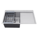 Комплект кухонной мойки Kraft - 780х480 LHM (3.0/1.0 мм)+Кухонный смеситель Kroner KRP Ersel - C03111BLK SM3380 фото 3