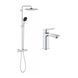 Набір змішувачів 2 в 1 для ванної кімнати Grohe QuickFix Vitalio Comfort Cube зі змішувачем для раковини Dice (UA203101TM) CV037312 фото 1