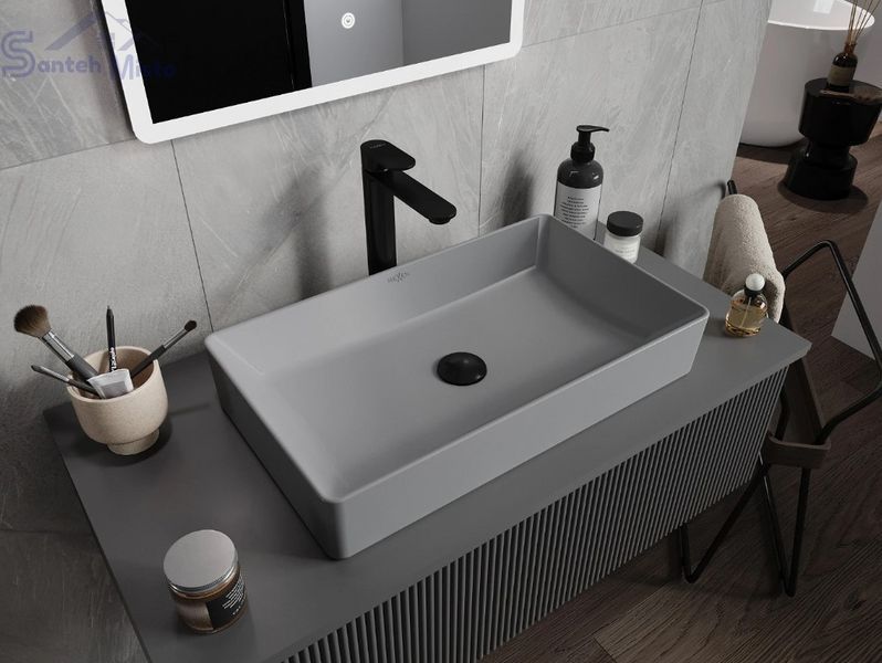 Умивальник (раковина) MEXEN NADIA 60 LIGHT GREY MATT сірий накладний MEX-21616061 фото